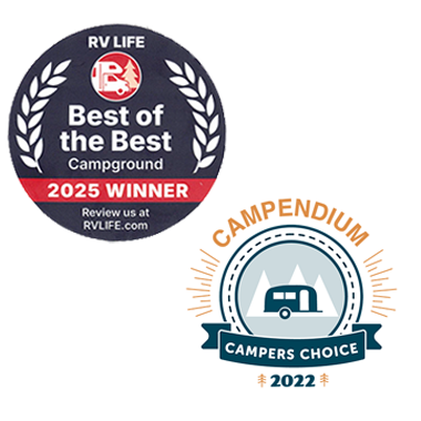 Buffalo Bluff RV Park has been awarded Best of the Best from RV Life for 2025 and Campers Choice from Campendium for 2022