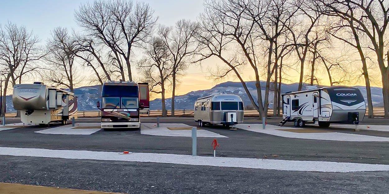 Buffalo Bluff RV Park near Cody Wyoming with mountain views